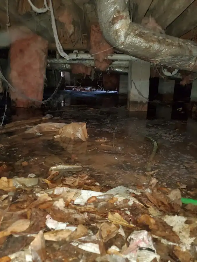 Crawl space flood assessment for Commercial Water Damage Restoration in Lindenhurst